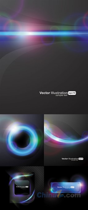 动感光晕矢量背景素材